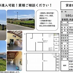 茨城県龍ケ崎市川原代町６１１６－１　174.1坪　貸倉庫・貸工場｜L-Net（エルネット） 画像1