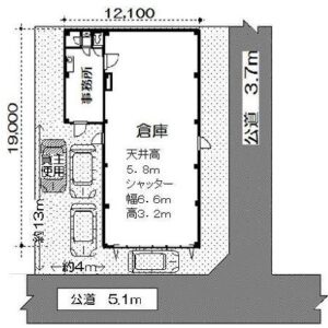東京都葛飾区四つ木４丁目２８－１０　56.2坪　貸倉庫・貸工場｜L-Net（エルネット） 画像1