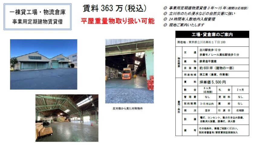 東京都立川市高松町１丁目　599.9坪