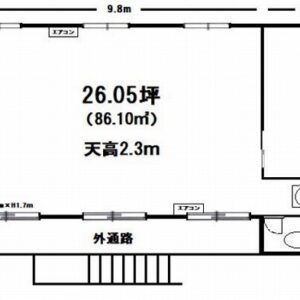 東京都武蔵村山市残堀１丁目１１０－９　26坪　貸倉庫・貸工場｜L-Net（エルネット） 画像1