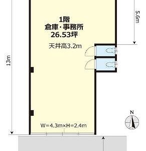 東京都墨田区本所３丁目２７－１０　26.5坪　貸倉庫・貸工場｜L-Net（エルネット） 画像1