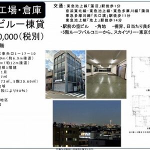 東京都大田区東矢口１丁目１７－１０　89.4坪　貸倉庫・貸工場｜L-Net（エルネット） 画像1