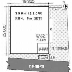 埼玉県川口市大字新堀６６３　119.8坪　貸倉庫・貸工場｜L-Net（エルネット） 画像1