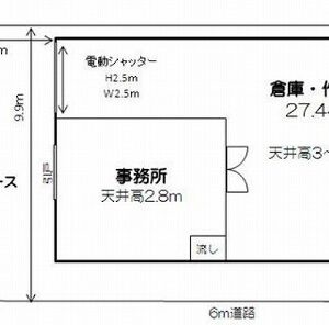 埼玉県草加市谷塚上町９５－１０　27.4坪　貸倉庫・貸工場｜L-Net（エルネット） 画像1