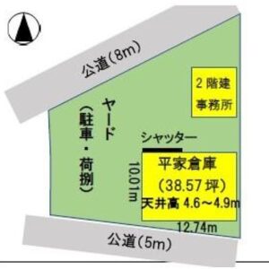 埼玉県草加市吉町４丁目５－６　60.2坪　貸倉庫・貸工場｜L-Net（エルネット） 画像1