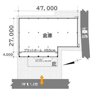 埼玉県三郷市高州２丁目２－６５－１　402坪　貸倉庫・貸工場｜L-Net（エルネット） 画像1