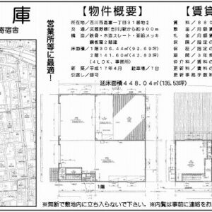 埼玉県吉川市高富１丁目３１－２　135.5坪　貸倉庫・貸工場｜L-Net（エルネット） 画像1