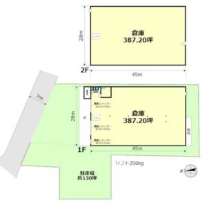 埼玉県八潮市大字八條３９０６－１　780坪　貸倉庫・貸工場｜L-Net（エルネット） 画像1