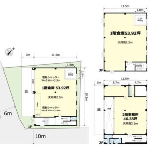 埼玉県富士見市東みずほ台１丁目１１－２１　154.2坪　貸倉庫・貸工場｜L-Net（エルネット） 画像1