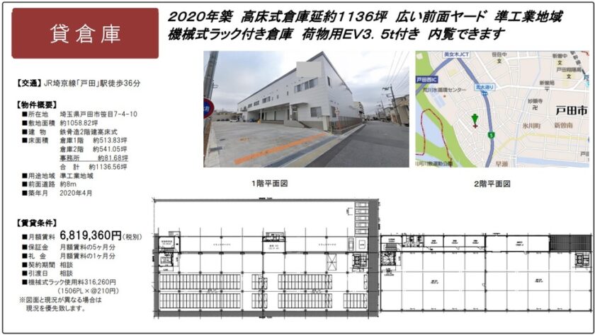 埼玉県戸田市笹目７丁目４－１０　1136.6坪